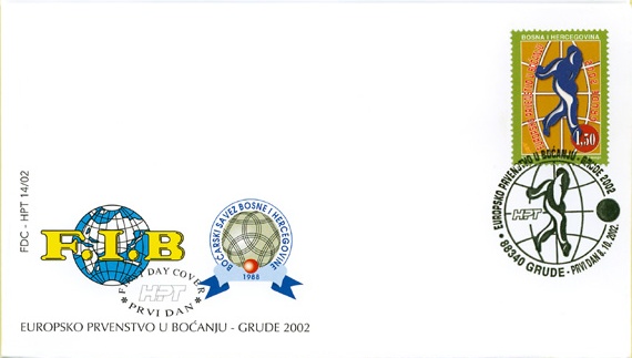 FDC - Europsko prvenstvo u boćanju Grude 2002.