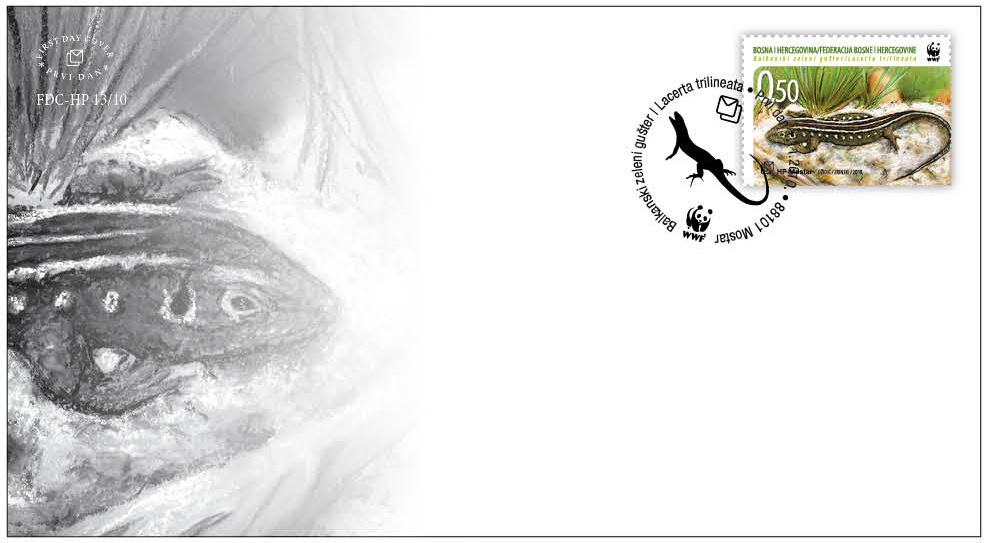 FDC - Fauna 2010. - Balkanski zeleni gušter - Mladunče