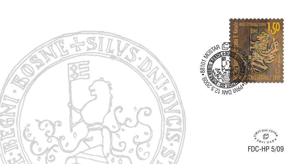 FDC - Arheološko blago 2009. - Grb hercega Stipana Vukčića Kosače
